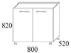 Szafka kuchenna dolna MKS3 80x52x82h